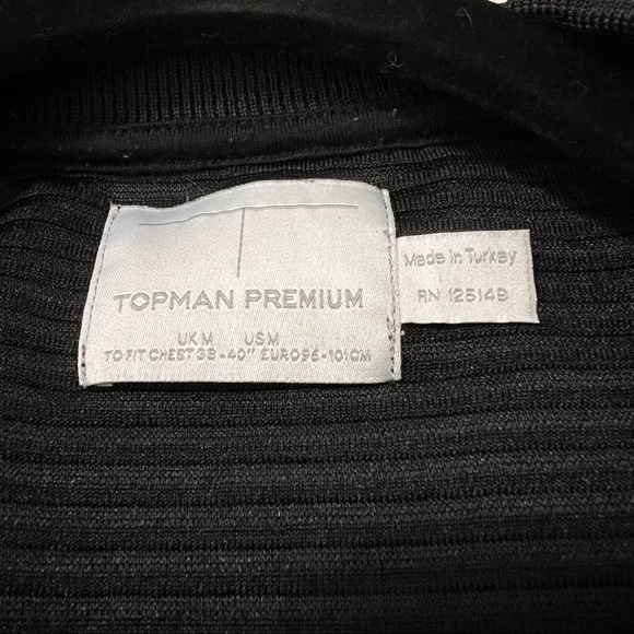 Topman Oversized Black Ribbed Tee - Picture 4 of 6